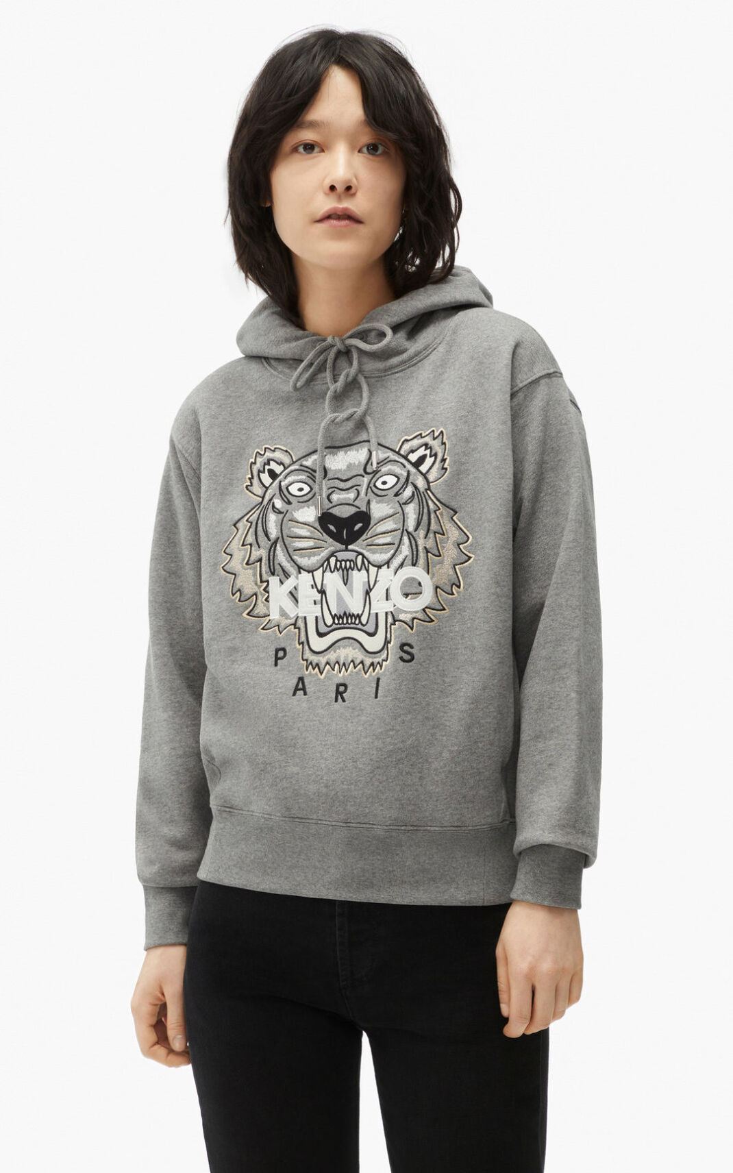 Moletom Kenzo Tiger Feminino - Cinzentas | 930FYDUVR